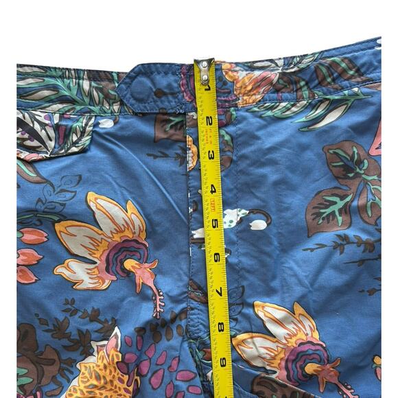J. Crew Swim Trunks Men’s Medium 31” Blue Nautical Nature Colorful Art To Wear - Picture 8 of 9